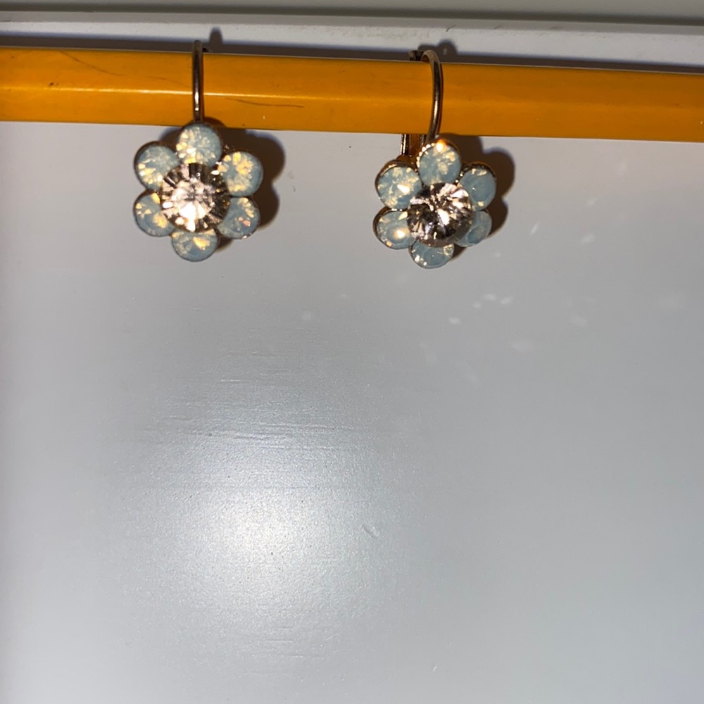 Michal Negrin flower hoop earrings